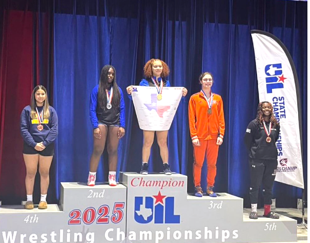 Genevieve Seiffert UIL 165 lbs. 3rd Place medal