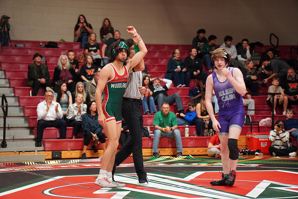 Andrew Huerta winner at 132 lbs.